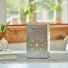 Load image into Gallery viewer, At Peace Memorials Life Canvas Mosaic Pewter Adult Cremation Urn 200 CI