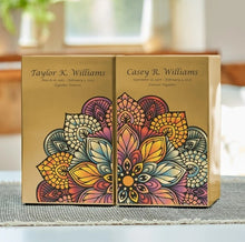 Load image into Gallery viewer, At Peace Memorials Life Canvas Mandala Bronze Companion Urn RIGHT SIDE 200 CI