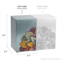 Load image into Gallery viewer, At Peace Memorials Life Canvas Mandala Pewter Companion Urn LEFT SIDE 200 CI