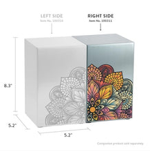 Load image into Gallery viewer, At Peace Memorials Life Canvas Mandala Pewter Companion Urn RIGHT SIDE 200 CI