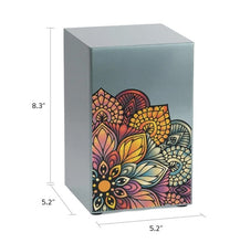 Load image into Gallery viewer, At Peace Memorials Life Canvas Mandala Pewter Companion Urn RIGHT SIDE 200 CI
