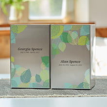 Load image into Gallery viewer, At Peace Memorials Life Canvas Foliage Pewter, Companion Urn LEFT SIDE 200 CI