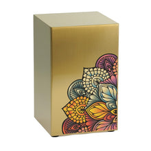 Load image into Gallery viewer, At Peace Memorials Life Canvas Mandala Bronze Companion Urn LEFT SIDE 200 CI