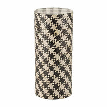 Load image into Gallery viewer, At Peace Memorials Woven Naturals Palm Black/Tan Scattering Urn for Ashes 200 cubic inches