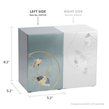 Load image into Gallery viewer, At Peace Memorials Life Canvas Ginkgo Pewter, Companion Urn LEFT SIDE 200 CI