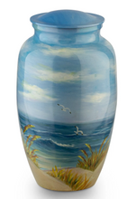 Load image into Gallery viewer, Windy Dunes 220 Cubic Inches Large/Adult Funeral Cremation Urn for Ashes