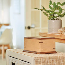 Load image into Gallery viewer, Large Cremation Urn for ashes, 200 Cubic Inches - Fairfax, Maple and Walnut