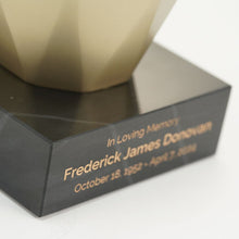 Load image into Gallery viewer, At Peace Memorials Black Marble Base, Gold Engraving