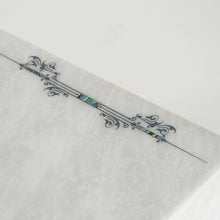 Load image into Gallery viewer, Monumental Memorials Scroll Dark Blue White Marble Cremation Urn 200 CI