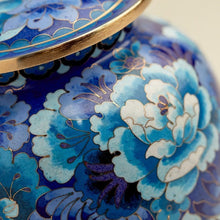 Load image into Gallery viewer, At Peace Memorials Elite Floral Blue Large/Adult Cremation Urn 210 Cubic Inches