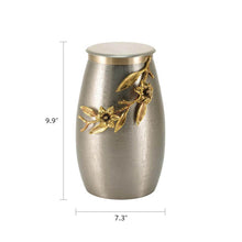 Load image into Gallery viewer, At Peace Memorials Meadow Song Lily Pewter/Bronze, Cremation urn for ashes 205 Cubic inches