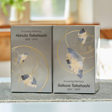 Load image into Gallery viewer, At Peace Memorials Life Canvas Ginkgo Pewter, Companion Urn LEFT SIDE 200 CI