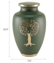 Load image into Gallery viewer, At Peace Memorials XL Tree of life cremation urn for ashes 320 Cubic inches