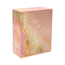 Load image into Gallery viewer, Large/Adult 220 Cubic Inches Eternity Pink Pearl Rectanglular Cremation Urn