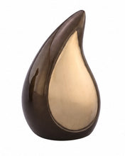 Load image into Gallery viewer, Small/Keepsake Brown Infinity Eternal Teardrop Funeral Cremation Urn