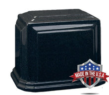 Load image into Gallery viewer, At Peace Memorials Millennium XL Cultured Marble Urn for Ashes (Black) 300 CI TSA Approved