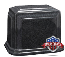 Load image into Gallery viewer, At Peace Memorials Companion Cultured Marble Urn for Ashes (Charcoal) 600 CI TSA Approved