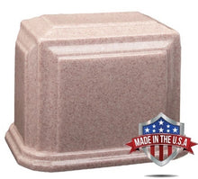 Load image into Gallery viewer, At Peace Memorials Companion Cultured Marble Urn for Ashes (Rose) 600 CI TSA Approved