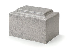 Load image into Gallery viewer, Classic Mist Gray Granite Adult Funeral Cremation Urn, 210 Cubic Inches TSA Approved