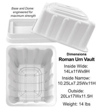 Load image into Gallery viewer, At Peace Memorials Roman Funeral Cremation Urn Vault