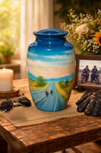 Load image into Gallery viewer, Route 66 Motorcycle 220 Cubic Inches Large/Adult Funeral Cremation Urn for Ashes
