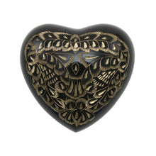 Load image into Gallery viewer, Solid Brass Brilliance Heart Keepsake Funeral Cremation Urn, 3 Cubic Inches
