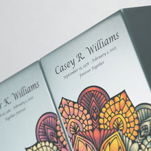 Load image into Gallery viewer, At Peace Memorials Life Canvas Mandala Pewter Companion Urn RIGHT SIDE 200 CI
