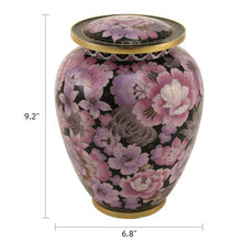 Load image into Gallery viewer, At Peace Memorials Elite Floral Blush Large/Adult Cremation Urn 210 Cubic Inches