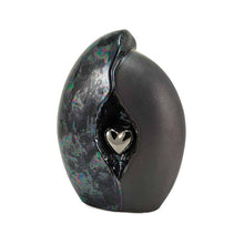 Load image into Gallery viewer, At Peace Memorials Kindred Heart Black Large/Adult Cremation Urn 200 CI