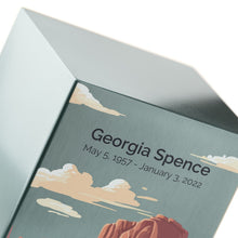 Load image into Gallery viewer, At Peace Memorials Life Canvas Desert Landscape Pewter Large Cremation Urn 200 CI