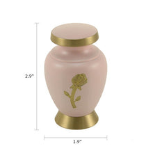 Load image into Gallery viewer, At Peace Memorials Rose Mini Keepsake Cremation Urn 5 Cubic Inches