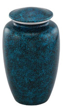 Load image into Gallery viewer, At Peace Memorials Classic Cyan Cremation Urn for ashes 200 CI