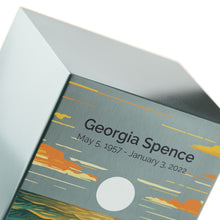 Load image into Gallery viewer, At Peace Memorials Life Canvas Ocean Landscape Pewter Large Cremation Urn 200 CI