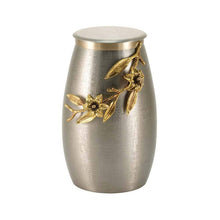 Load image into Gallery viewer, At Peace Memorials Meadow Song Lily Pewter/Bronze, Cremation urn for ashes 205 Cubic inches