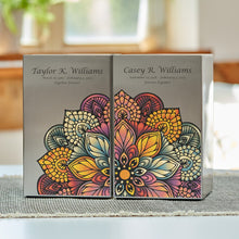 Load image into Gallery viewer, At Peace Memorials Life Canvas Mandala Pewter Companion Urn RIGHT SIDE 200 CI