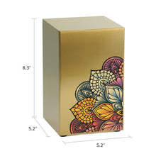 Load image into Gallery viewer, At Peace Memorials Life Canvas Mandala Bronze Companion Urn LEFT SIDE 200 CI