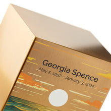 Load image into Gallery viewer, At Peace Memorials Life Canvas Ocean Landscape Bronze Large Cremation Urn 200 CI