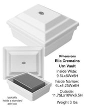 Load image into Gallery viewer, At Peace Memorials Ella Cremains White Funeral Cremation Urn Vault