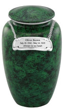 Load image into Gallery viewer, At Peace Memorials Classic Green Cremation Urn for ashes 200 CI