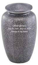 Load image into Gallery viewer, At Peace Memorials Classic Grey Cremation Urn for ashes 200 CI