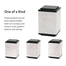 Load image into Gallery viewer, At Peace Memorials Large/Adult 200 Cubic Inches Petra White Marble Cremation Urn