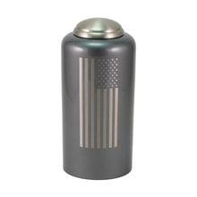 Load image into Gallery viewer, At Peace Memorials Large/Adult 230 Cubic Inches Eternal Essence Flag Gray Cremation Urn
