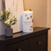 Load image into Gallery viewer, At Peace Memorials Large/Adult 230 Cubic Inches Eternal Essence Ascent Pearl Cremation Urn