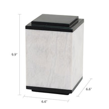 Load image into Gallery viewer, At Peace Memorials Large/Adult 200 Cubic Inches Petra White Marble Cremation Urn