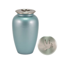 Load image into Gallery viewer, At Peace Memorials Large/Adult 200 Cubic Inches Riverfall Scatter Classic Dove Blue Frost Cremation Urn