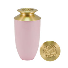 Load image into Gallery viewer, At Peace Memorials Large/Adult 200 Cubic Inches Riverfall Scatter Monterey Rose Blush Cremation Urn