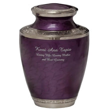 Load image into Gallery viewer, Large/Adult 200 Cubic Inches Mother of Pearl Purple Cremation Urn for Ashes