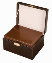 Load image into Gallery viewer, Large/Adult 210 Cubic Inches Brown Leather Chest Funeral Cremation Urn for Ashes