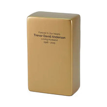 Load image into Gallery viewer, At Peace Memorials Large/Adult 195 Cubic Inches Brighton Bronze/Black Aluminum Funeral Cremation Urn