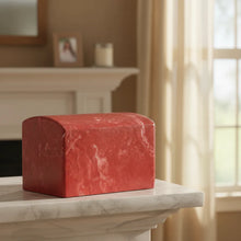 Load image into Gallery viewer, Large/Adult 270 Cubic Inches Light Rose Cultured Marble Cremation Urn for Ashes